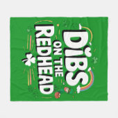 Dibs on the Redhead Funny St Patrick's Day Fleecedecke (Vorderseite (Horizontal))