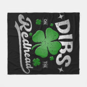 Dibs on the Redhead Funny St Patrick's Day Fleecedecke (Vorderseite (Horizontal))