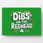 Dibs on the Redhead Funny St Patrick's Day Fotoplatte (Vorderseite)