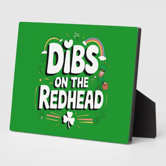 Dibs on the Redhead Funny St Patrick's Day Fotoplatte (Seite)