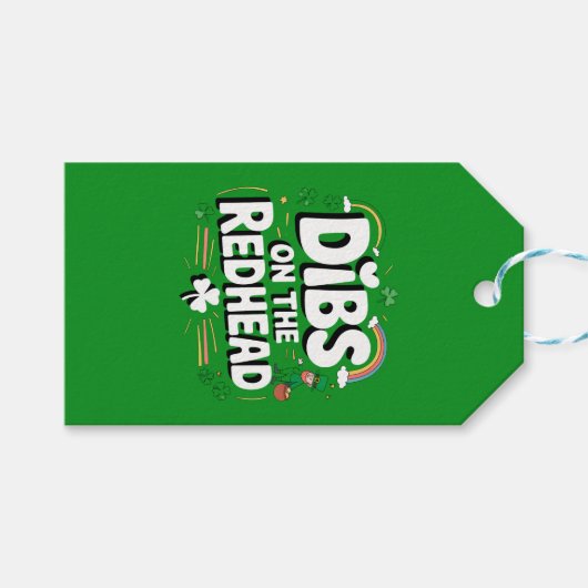 Dibs on the Redhead Funny St Patrick's Day Geschenkanhänger (Vorderseite (Horizontal))