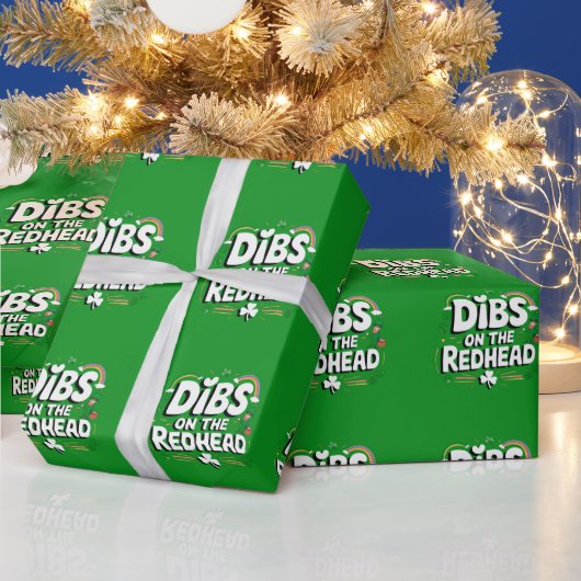 Dibs on the Redhead Funny St Patrick's Day Geschenkpapier (Feiertage)