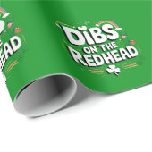 Dibs on the Redhead Funny St Patrick's Day Geschenkpapier (Rolleneckpunkt)