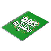 Dibs on the Redhead Funny St Patrick's Day Notizblock (Linke Seite)