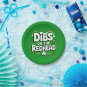 Dibs on the Redhead Funny St Patrick's Day Pappteller (Party)