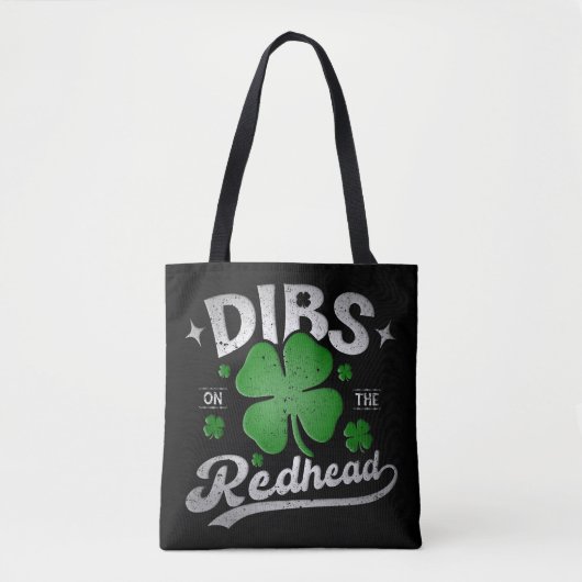 Dibs on the Redhead Funny St Patrick's Day Tasche (Vorderseite)
