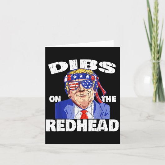 Dibs On The Redhead Shirt Funny St Patricks Day Pr Karte (Vorderseite)