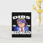 Dibs On The Redhead Shirt Funny St Patricks Day Pr Karte (Gelbe Blume)