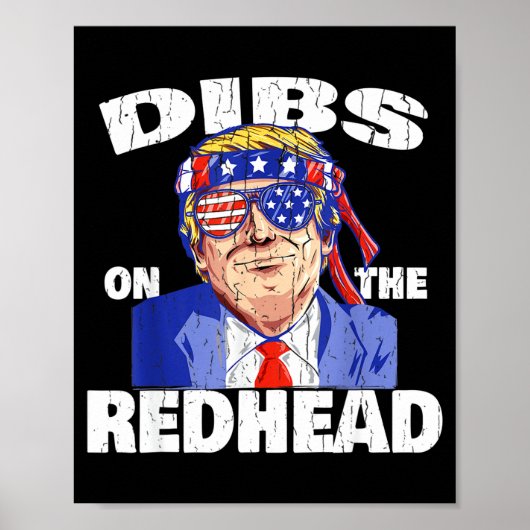 Dibs On The Redhead Shirt Funny St Patricks Day Pr Poster (Vorne)