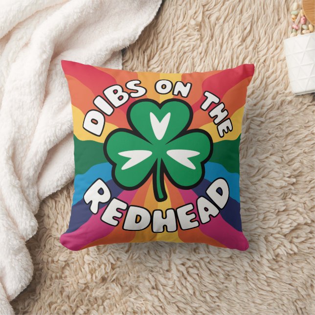 Dibs on the Redhead St Patrick' Day Drinks Kissen (Decke)