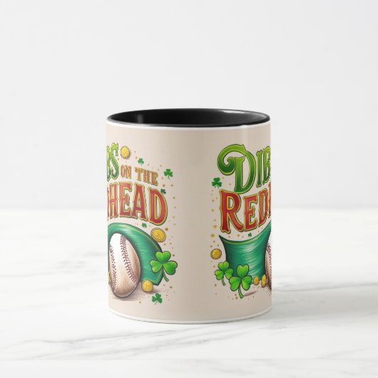 Dibs on the Redhead - St. Patrick's Baseball Tasse (Zentrum)