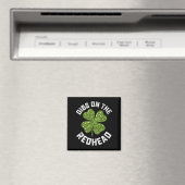 Dibs on the Redhead St Patrick's Day Kleeblatt Magnet (In Situ (Geschirrspüler))