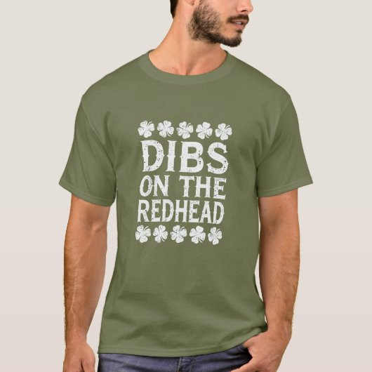 Dibs on the Redhead - St. Patrick's Day T-Shirt (Vorderseite)