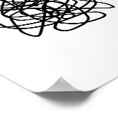 Dibujo de arte de líneas abstractas angry dog poster (Ecke)