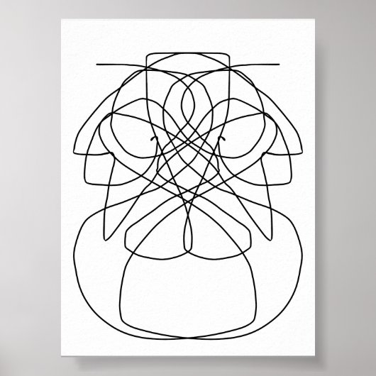 Dibujo de arte de líneas abstractas poster (Vorne)
