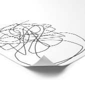 Dibujo de arte de líneas abstractas poster (Ecke)