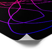 Dibujo de arte de líneas abstractas poster (Ecke)