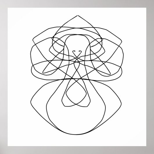 Dibujo de arte de líneas abstractas poster (Vorne)