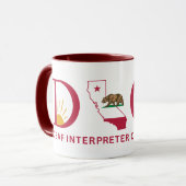 DIC5-Maroon 15 oz Tasse (Vorderseite Links)