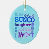 Dice Bunco Subway Art Words Typografie Keramik Ornament (Rechts)