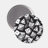 Dice Delight: Eine geometrische Kaskade Magnet (Vorderseite/Rückseite)