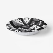 Dice Delight: Eine geometrische Kaskade Pappteller (Gewinkelt)