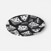 Dice Delight: Eine geometrische Kaskade Pappteller (Schrägansicht)