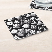 Dice Delight: Eine geometrische Kaskade Rechteckiger Pappuntersetzer (angewinkelt)