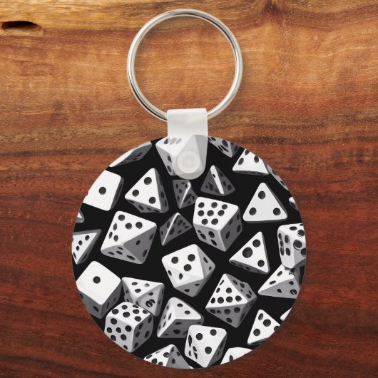 Dice Delight: Eine geometrische Kaskade Schlüsselanhänger (Vorderseite)