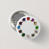 Dice-Designs für Dungeons und Dragons Button (Vorne & Hinten)