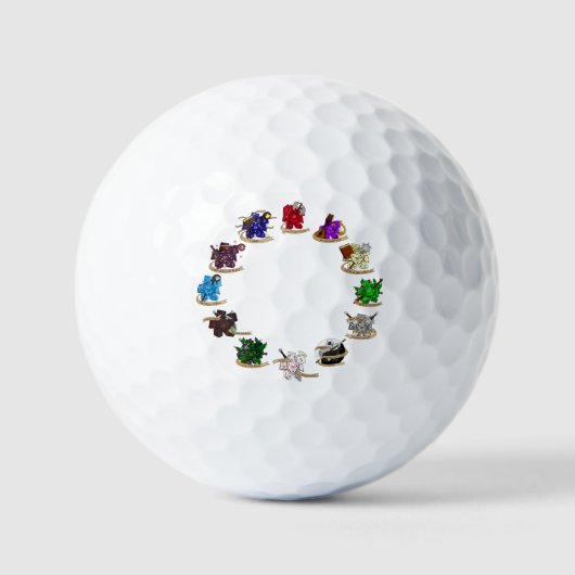 Dice-Designs für Dungeons und Dragons Golfball (Vorderseite)
