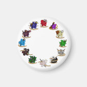 Dice-Designs für Dungeons und Dragons Magnet (Vorne)