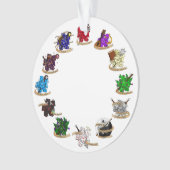 Dice-Designs für Dungeons und Dragons Ornament (Vorderseite)