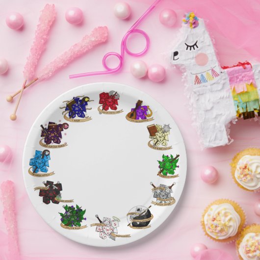 Dice-Designs für Dungeons und Dragons Pappteller (Party)