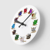 Dice-Designs für Dungeons und Dragons Runde Wanduhr (Winkel)