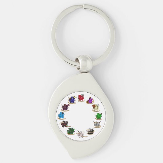 Dice-Designs für Dungeons und Dragons Schlüsselanhänger (Vorderseite)