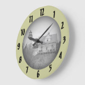 Dice/Dyce Head Lighthouse Maine Sketch Wall Clock Große Wanduhr (Winkel)