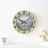 Dice/Dyce Head Lighthouse Maine Sketch Wall Clock Große Wanduhr (Zuhause)