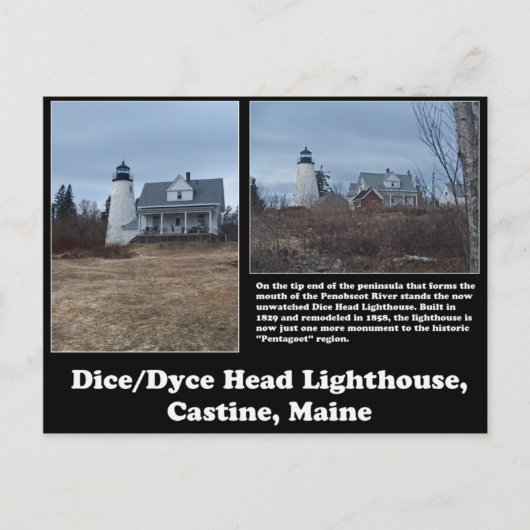 Dice/Dyce Head Lighthouse Postkarte (Vorderseite)