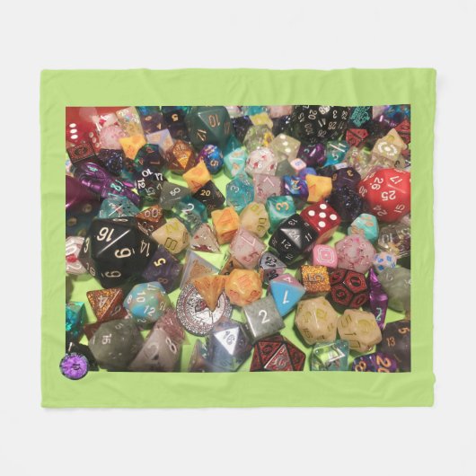Dice Fleece Blanket (Vorderseite (Horizontal))