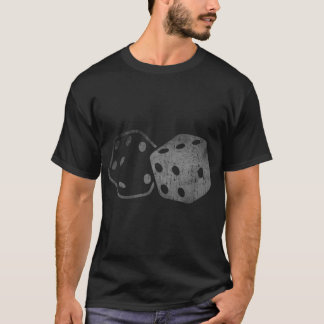 DICE Gambler Card Poker Craps Player Retro Vintag T-Shirt