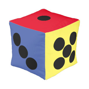 Dice Game Cube Pouf Hocker
