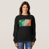 Dice Game St Patrick's Day Irish Flag C Distressed Sweatshirt (Vorne ganz)