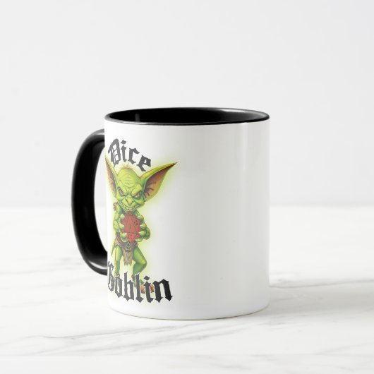 Dice Goblin D&D Tasse (Vorderseite Links)