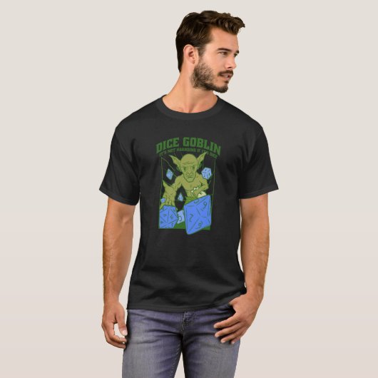 Dice Goblin Dice Game Hoarding Cool Retro T-Shirt (Vorne ganz)
