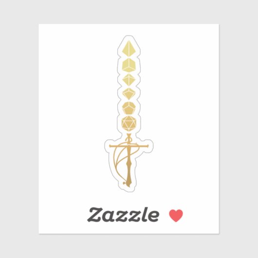 Dice Greatsword des Barbarian Aufkleber (Blatt)
