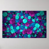 Dice Hintergrund mehrfarbig d Poster (Vorne)