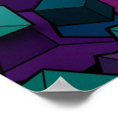 Dice Hintergrund mehrfarbig d Poster (Ecke)