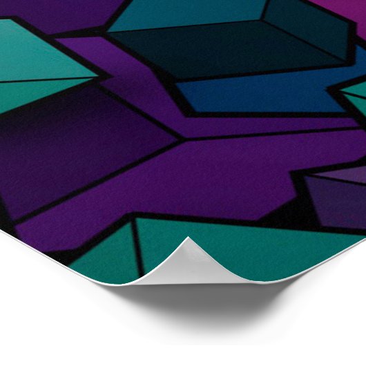 Dice Hintergrund mehrfarbig d Poster (Ecke)