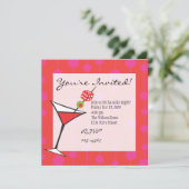 Dice Martini Einladung (Stehend Vorderseite)